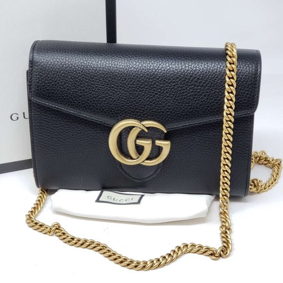Gucci Handbags - Gucci Marmont GG Wallet on Chain Crossbody Bag